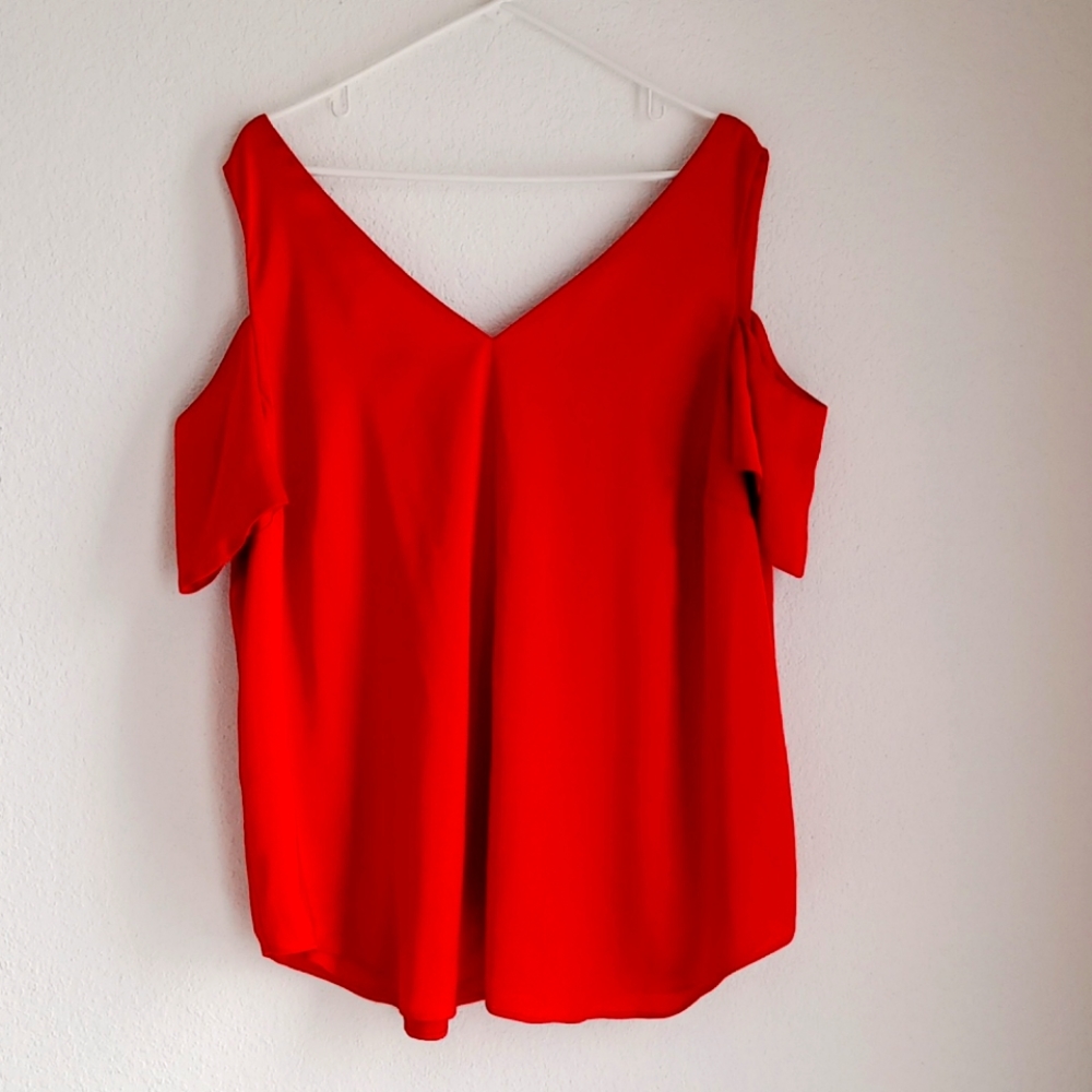 Rachel Roy cold shoulder blouse